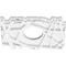 Ekena Millwork Novo Architectural Grade PVC Ceiling Medallion, 10"W x 6 5/8"H x 3"ID x 3 1/2"C x 1"P, One-Piece CMP10X6NO-03000 - alternate 2